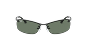 Dark Green Lenses, Polished Gunmetal Frame