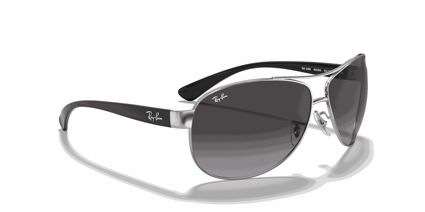 [Light Grey Gradient Dark Grey Lenses, Polished Silver Frame]