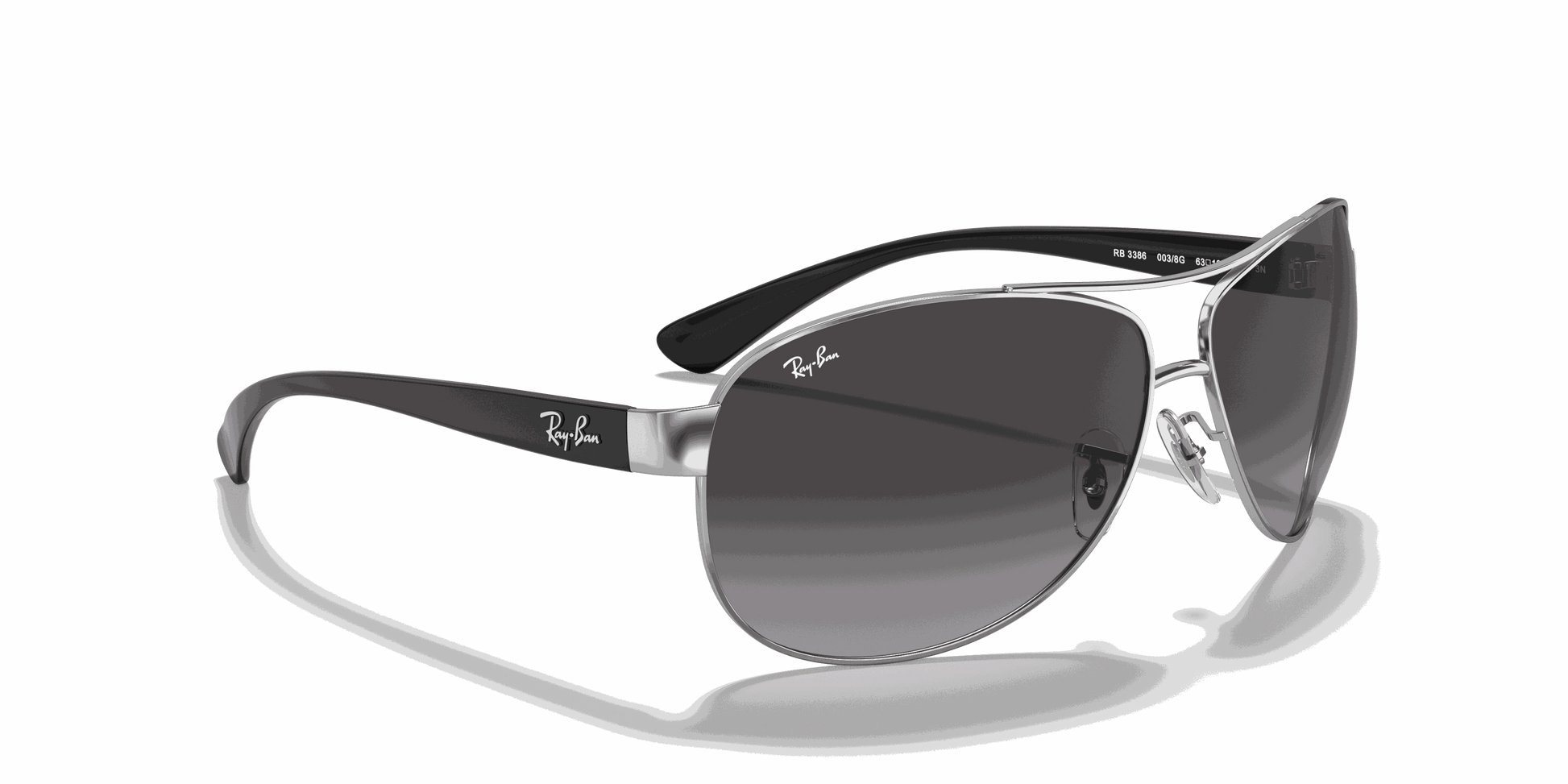 [Light Grey Gradient Dark Grey Lenses, Polished Silver Frame]