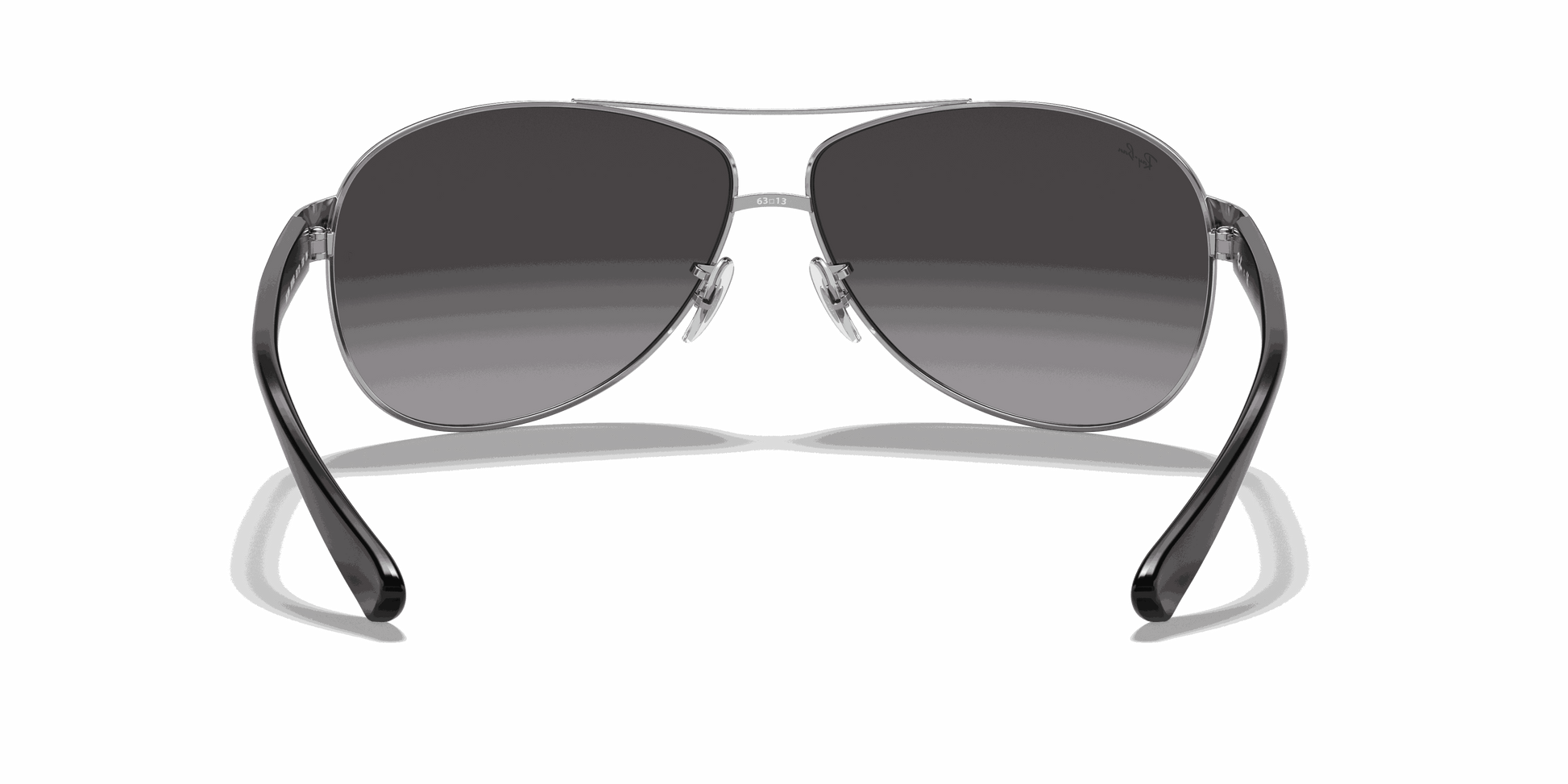 [Light Grey Gradient Dark Grey Lenses, Polished Silver Frame]