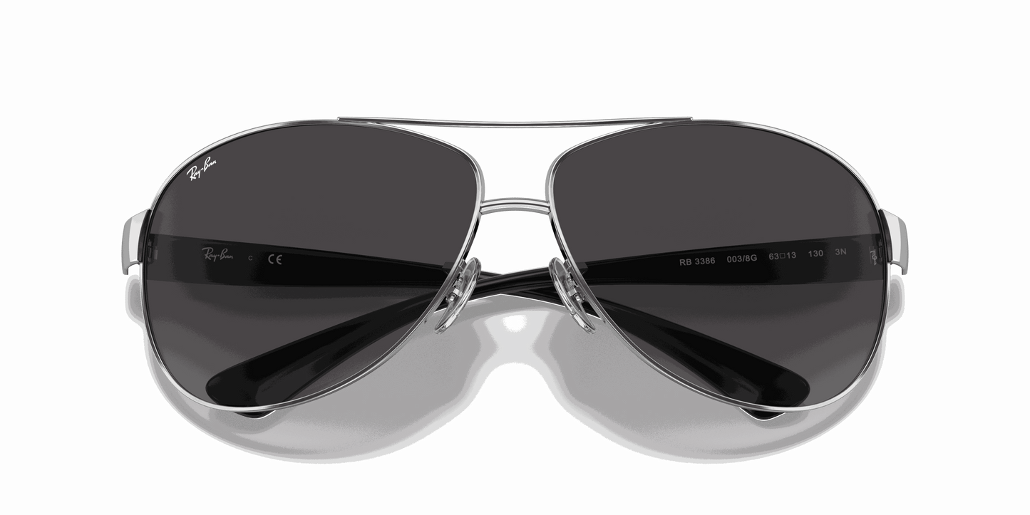 [Light Grey Gradient Dark Grey Lenses, Polished Silver Frame]
