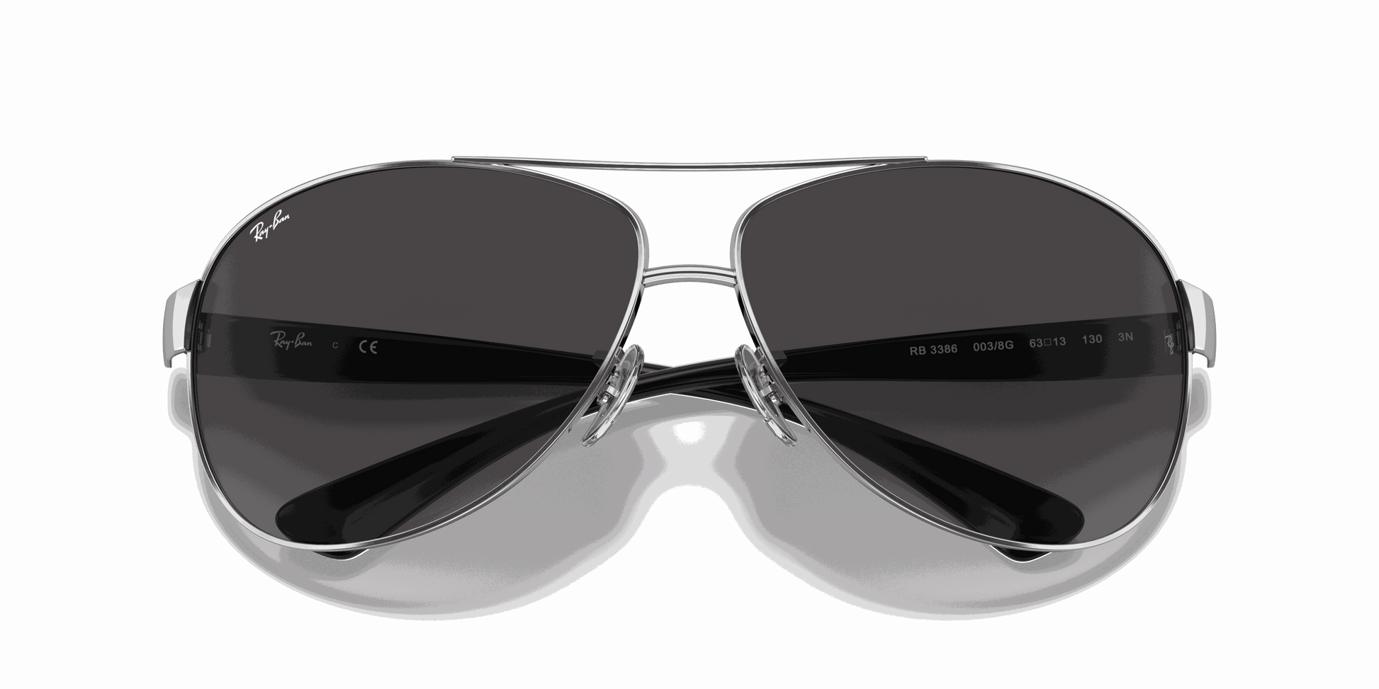 [Light Grey Gradient Dark Grey Lenses, Polished Silver Frame]