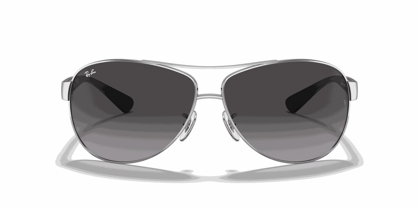 [Light Grey Gradient Dark Grey Lenses, Polished Silver Frame]