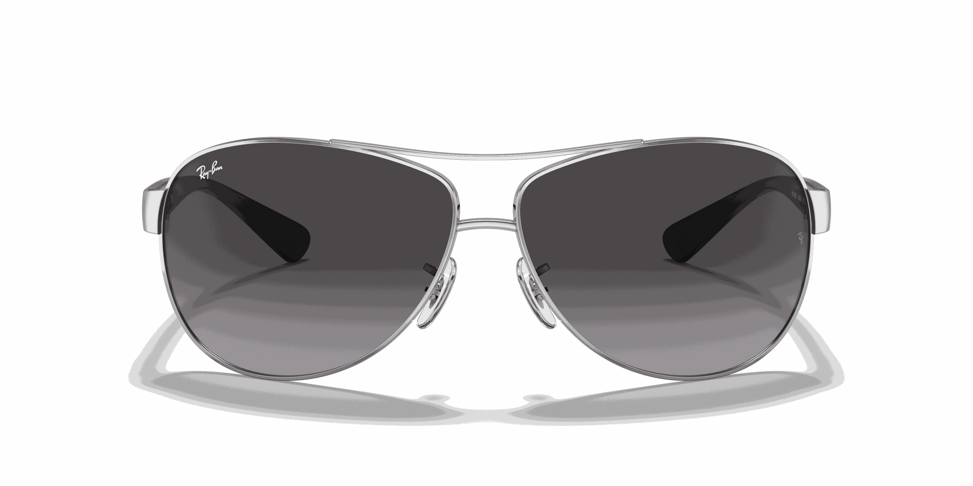 [Light Grey Gradient Dark Grey Lenses, Polished Silver Frame]