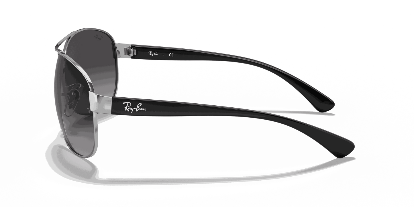 [Light Grey Gradient Dark Grey Lenses, Polished Silver Frame]