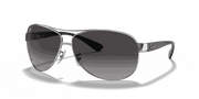 Light Grey Gradient Dark Grey Lenses, Polished Silver Frame