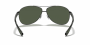 Dark Green Lenses, Polished Gunmetal Frame