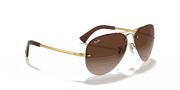 Brown Gradient Lenses, Polished Arista Gold Frame