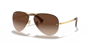 Brown Gradient Lenses, Polished Arista Gold Frame