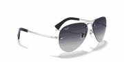 Grey Gradient Lenses, Polished Silver Frame