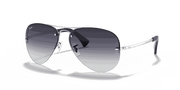 Grey Gradient Lenses, Polished Silver Frame