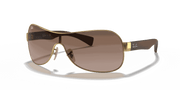 Brown Gradient Dark Brown Lenses, Polished Arista Gold Frame