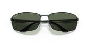 Green Lenses, Polished Black Frame