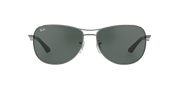 Green Classic Lenses, Polished Gunmetal Frame