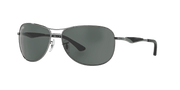 Green Classic Lenses, Polished Gunmetal Frame