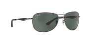 Green Classic Lenses, Polished Gunmetal Frame