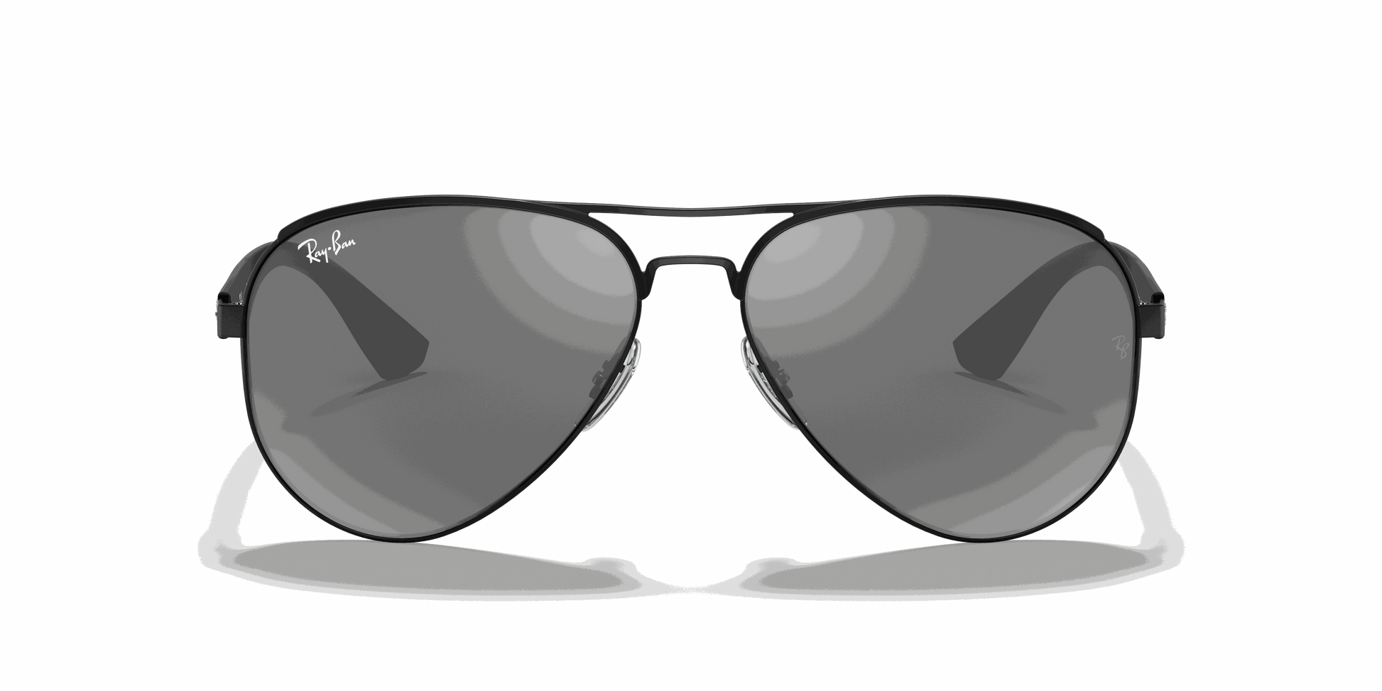 [Grey Mirror Silver Lenses, Matte Black Frame]