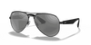 [Grey Mirror Silver Lenses, Matte Black Frame]