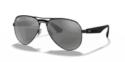 Grey Mirror Silver Lenses, Matte Black Frame