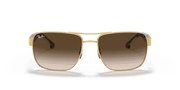 Brown Gradient Lenses, Polished Arista Gold Frame