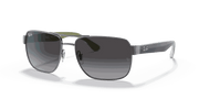 Grey Gradient Lenses, Polished Gunmetal Frame