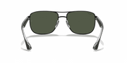 Green Lenses, Polished Black Frame