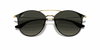 [Grey Gradient Lenses, Polished Black On Gold Frame]