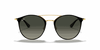 [Grey Gradient Lenses, Polished Black On Gold Frame]