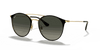 [Grey Gradient Lenses, Polished Black On Gold Frame]