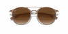 [Light Brown Gradient Lenses, Polished Beige On Copper Frame]