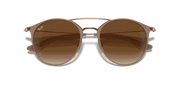 Light Brown Gradient Lenses, Polished Beige On Copper Frame