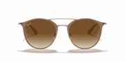 Light Brown Gradient Lenses, Polished Beige On Copper Frame