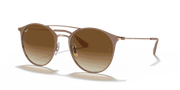 Light Brown Gradient Lenses, Polished Beige On Copper Frame