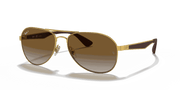 Brown Lenses, Polished Arista Gold Frame