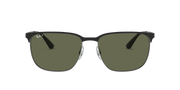 G-15 Green Lenses, Polished Black On Silver Frame