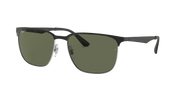 G-15 Green Lenses, Polished Black On Silver Frame