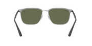 G-15 Green Lenses, Polished Black On Silver Frame