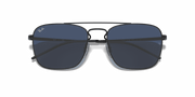 Dark Blue Lenses, Matte Rubber Black Frame