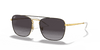 [Grey Lenses, Polished Black On Gold Frame]