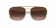 Brown Gradient Dark Brown Lenses, Polished Brown On Gold Frame