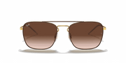 Brown Gradient Dark Brown Lenses, Polished Brown On Gold Frame