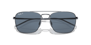 Dark Blue Lenses, Polished Gunmetal Frame