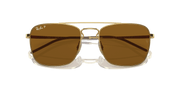 Dark Brown Lenses, Polished Arista Gold Frame