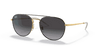 [Grey Lenses, Polished Black On Gold Frame]