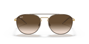 Brown Gradient Dark Brown Lenses, Polished Brown On Gold Frame