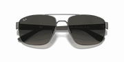 Grey Gradient Lenses, Polished Gunmetal Frame