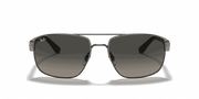 Grey Gradient Lenses, Polished Gunmetal Frame