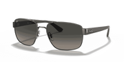 Grey Gradient Lenses, Polished Gunmetal Frame