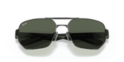 Green Classic Lenses, Polished Gunmetal Frame