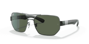 Green Classic Lenses, Polished Gunmetal Frame